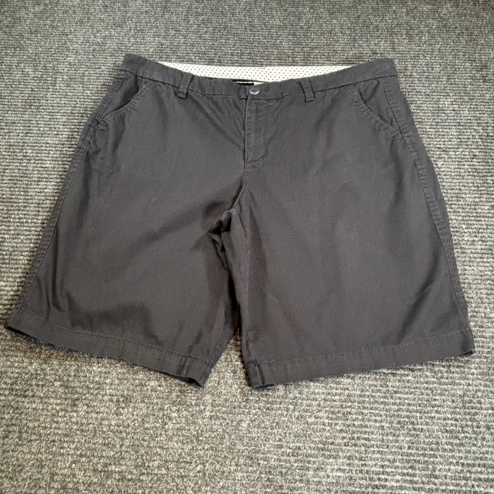 JCP Womens Black Chino Shorts Size‎ 16 Cotton Stretch Mid Rise Bermuda Walking
